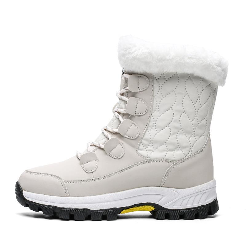 New Winter Style Plush Warm High-Top Women's Shoes For Students Fashion Trend Mid-Tube Snow Boots Outdoor Cotton Shoes For Women