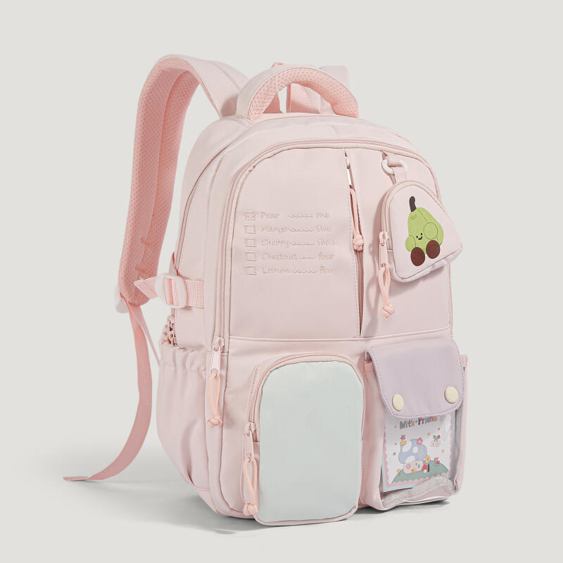 Niedlicher Rucksack mit Fruchtmuster für Damen und Mädchen, modischer Schul- und Reiserucksack mit mehreren Fächern