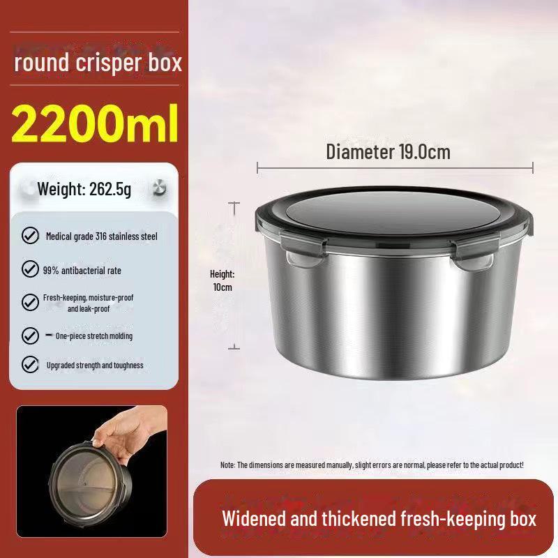 

Ланч-бокс из пищевой нержавеющей стали 316 с герметичной крышкой 1100ML, 1 piece