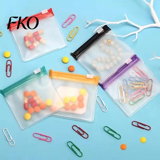 Medicine Slide Lock Bag Bags, Reusable EVA Pill Pouch, Waterproof Portable Translucent Case Pills Small Items Storage Bag, for Travel And Daily