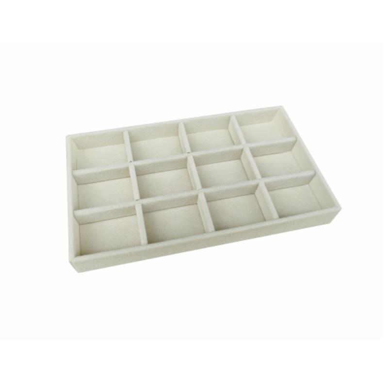 Jewelry Tray Jewelry Display Tray Gray Flannel Stud Earrings Display Dust Storage Props Drawer Jewelry Storage Box