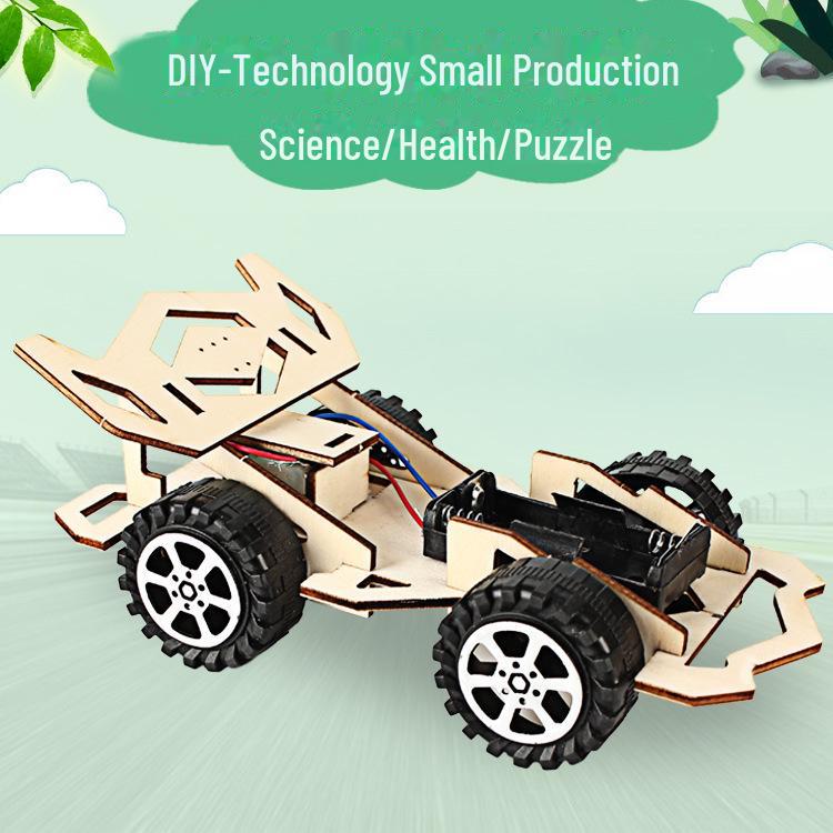 DIY Electric Toy Car Kit for Primary Students: Handmade Experimental Racing Gift