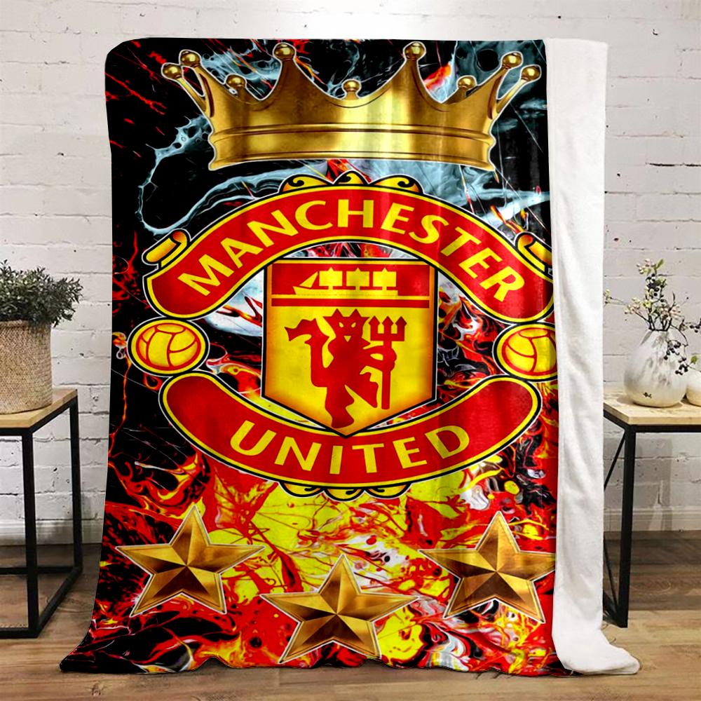 Manchester United Designed Flannel blanket for bedroom, living room, sofa, and nap