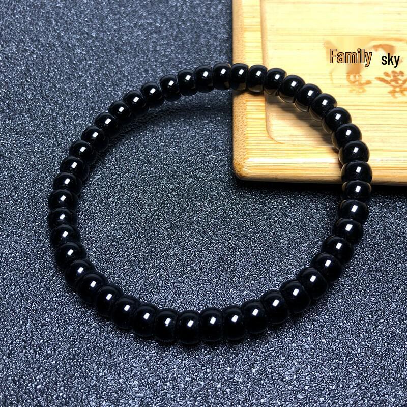 Black Agate Spacer Beads for DIY Handcrafted Accessories