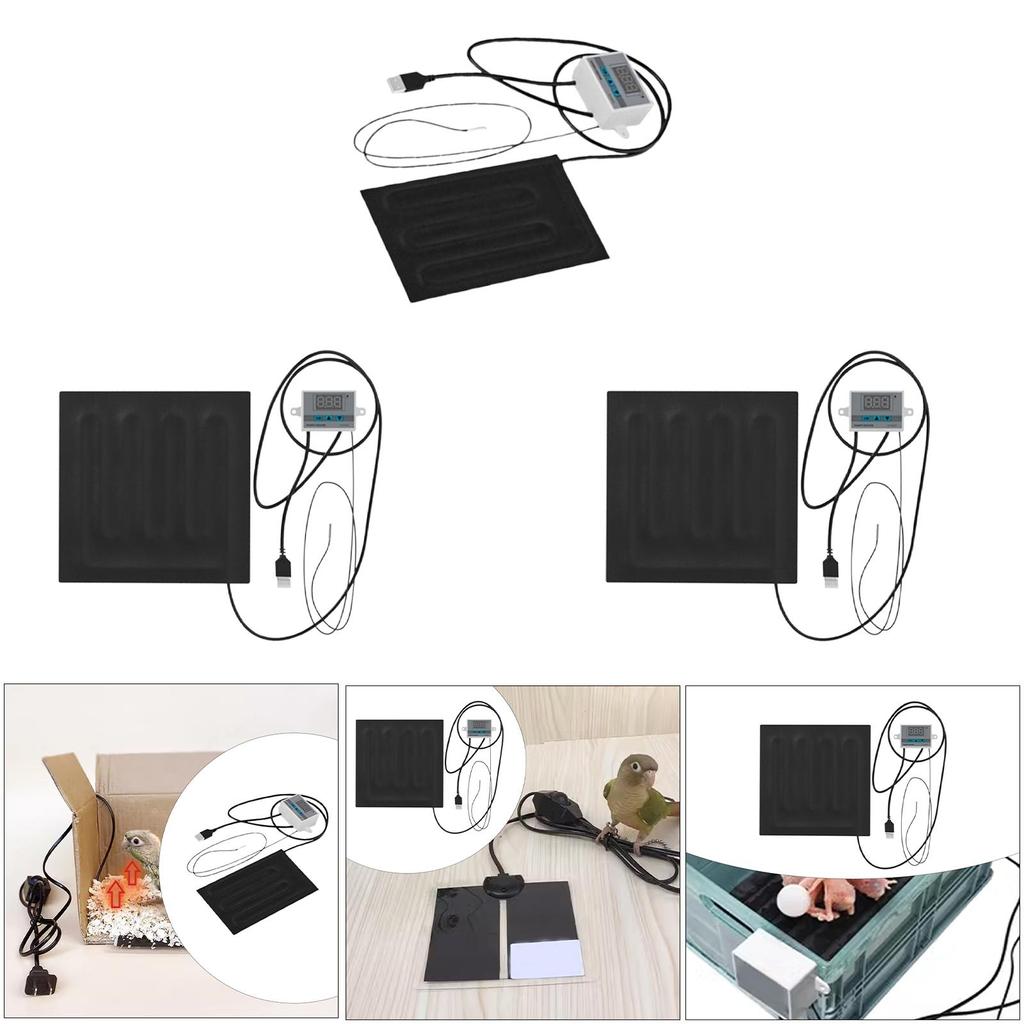 Reptile Heating Pad Terrarium Heating Mat Adjustable Temperature Portable Mat