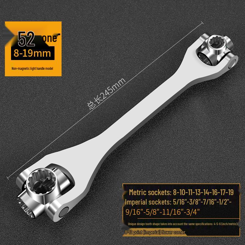 52-in-1 Mehrzweck 360° Schraubenschlüssel-Set