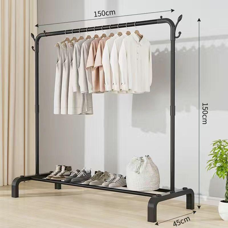 Bold Vertical Clothes Rack: Floor-Standing Drying Rod for Home or Balcony