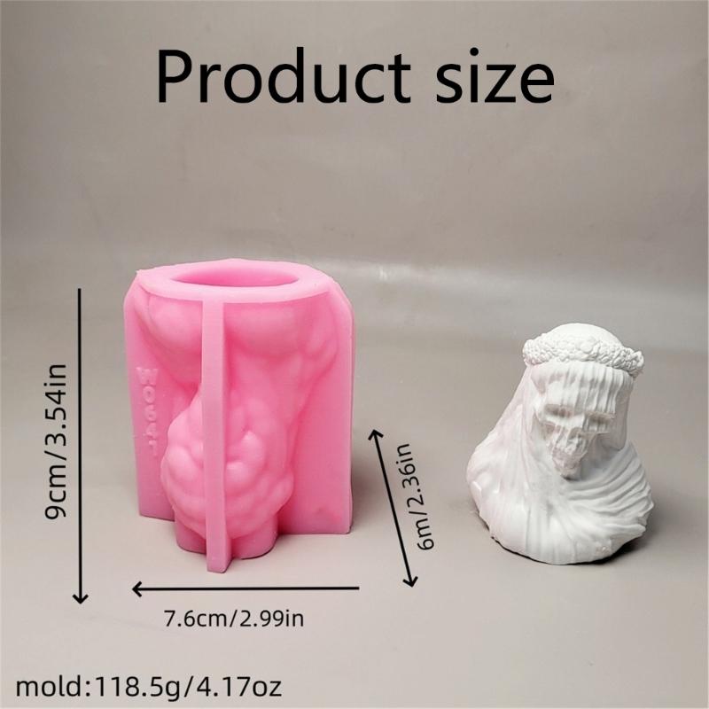 Versatile Silicone Figurine Bride Mould Craft Supplies Accessory for Finger Training and Stress Relief Daily Use