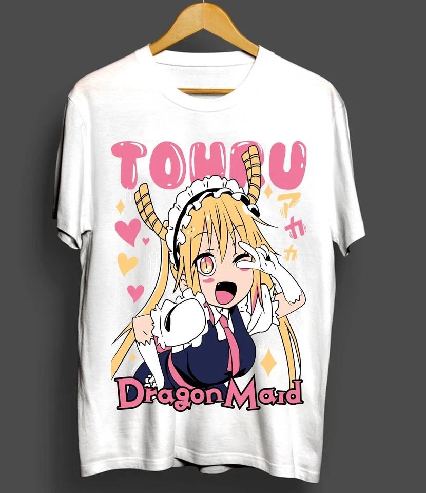 Tohru Tshirt Kobayashisan Chi No Maid Dragon Girl Waifu Anime Shirt White S