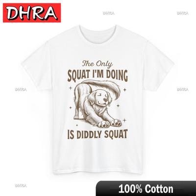 Funny Meme TShirt The Only Squat Im Doing Is Diddly Squat Shirt Cotton Edgy Unique Simple Tshirts Unique Retro Top Free Spirit
