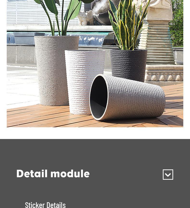 Nordic Extra Large Faux Ceramic Flower Pot for Living Room/Balcony