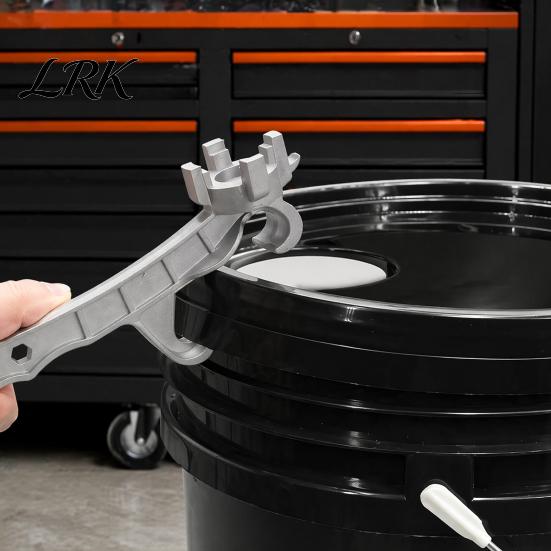 Fassschlüssel Werkzeug aus Aluminiumlegierung, 7-in-1 Eimeröffner, 5-55 Gallonen Eimer, 55-Gallonen Fass, Multifunktions Farbeimer Deckelentferner für Zuhause, Industrie