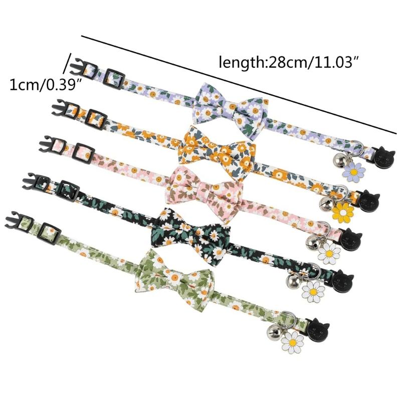 Breakaway Guler Guler imprimat cu flori pentru fotografii în aer liber de primăvară a pisicilor