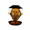 Solar birds Feeder lights Waterproof Solar birds Feeder Weather Resistant Vintage Hollow Garden Lantern for Outdoor, Patio, Yard
