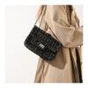 Chic Woven Cotton Shoulder Bag Women Fashionable Single Strap Crossbody Tote Handbag