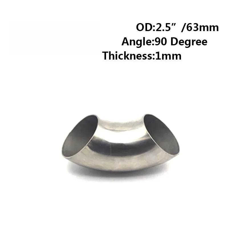 90 Degree Bend Elbow Pipe 201 Stainless Steel tube curve pipe OD 60mm 63mm 76mm