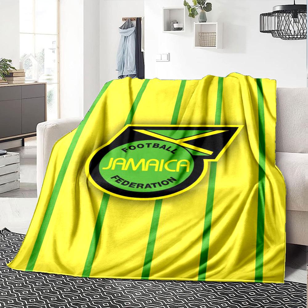 Jamaica Print Flannel Blanket High Quality Warm Comfortable Cover for All Seasons Perfect for Gifts Home Decor
