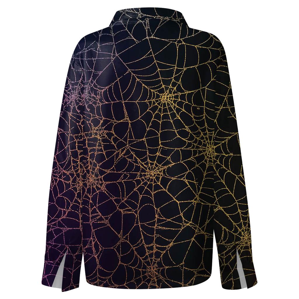 Dámská košile halenka s potiskem tlačítka s dlouhým rukávem ležérní základní košilový límec s běžným topem