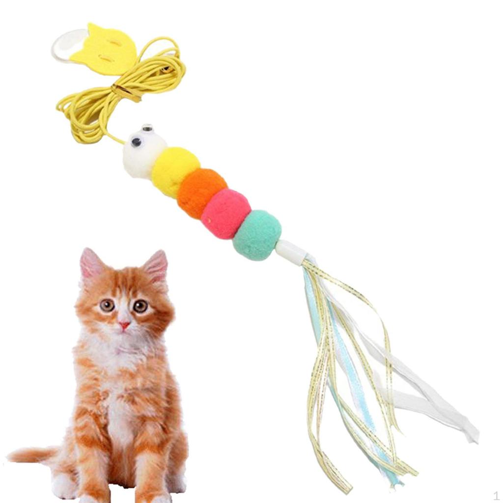 Teaser Toy Interactive Chasing Kitten for Indoor Training Elastic Hanging
