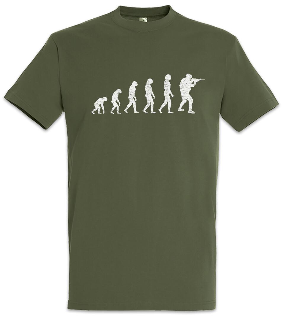 

Soldier Evolution T-Shirt Mens Womens Tees Top Army Human Fun Marine Charles Darwin Choir Shooter L