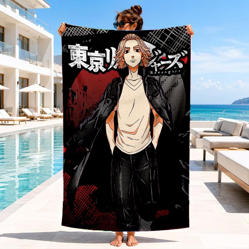 Tokyo Anime Beach Towel, Microfiber Beach Towel, Perfect For Pool, Beach, Travel, Home Decor Beach Party Fan Gifts