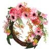 Artificial Flower Wreath Simulation Peony Door Hanging Garland Festivals Party DecorationPink