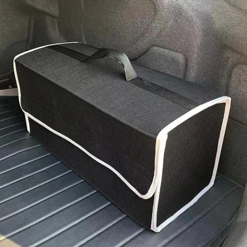 Große Auto Kofferraum Aufbewahrungstasche Organizer Weicher Filz Anti-Rutsch Box Müll Sortierwerkzeug Zubehör