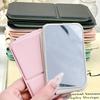 PU Leather Desktop Makeup Mirror Portable Handheld Makeup Mirrors Solid Color Foldable Pocket Desktop Stand Mirrors
