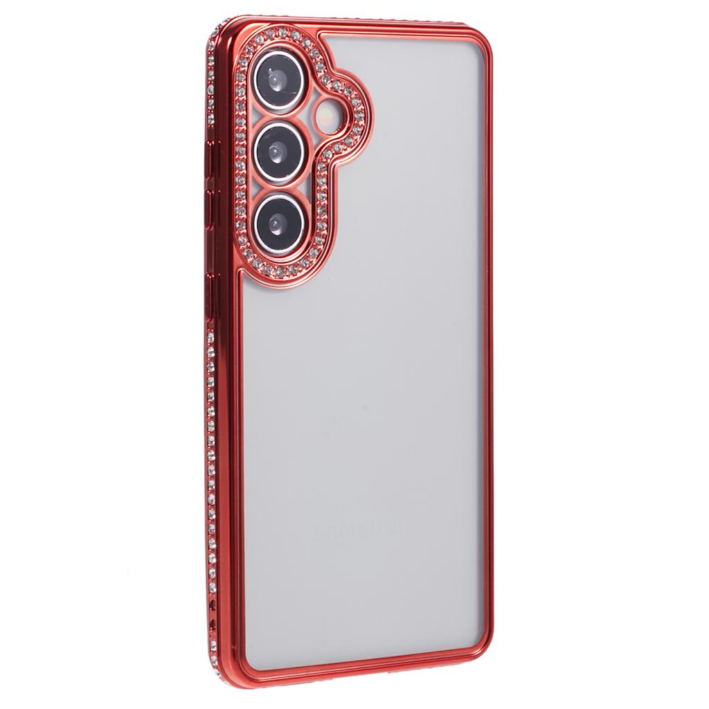 For Samsung Galaxy S24+ Case Soft TPU Phone Cover Bling Rhinestones Decor Phone Shell