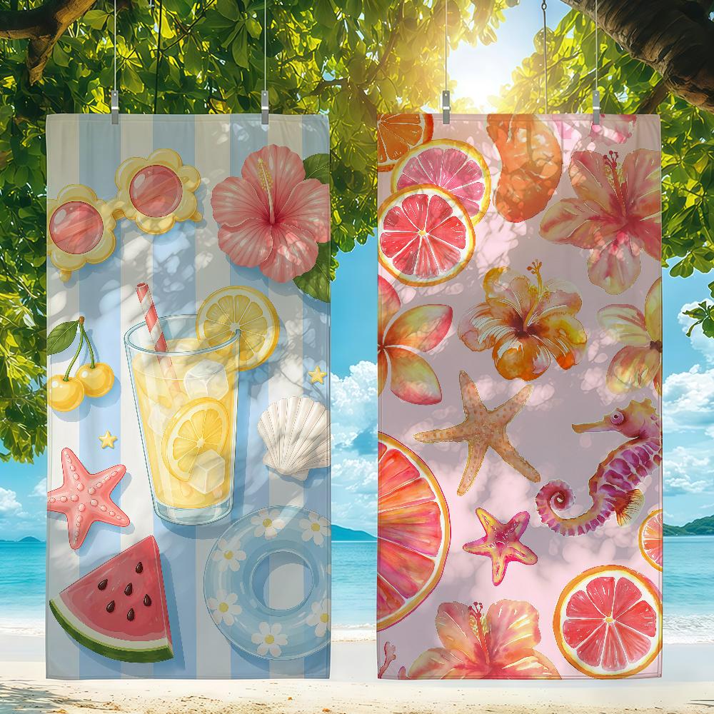 Summer Vibes Towel Quick Drying Beach Towels Are Suitable For Swimming Pools Camping Yoga And The Gym