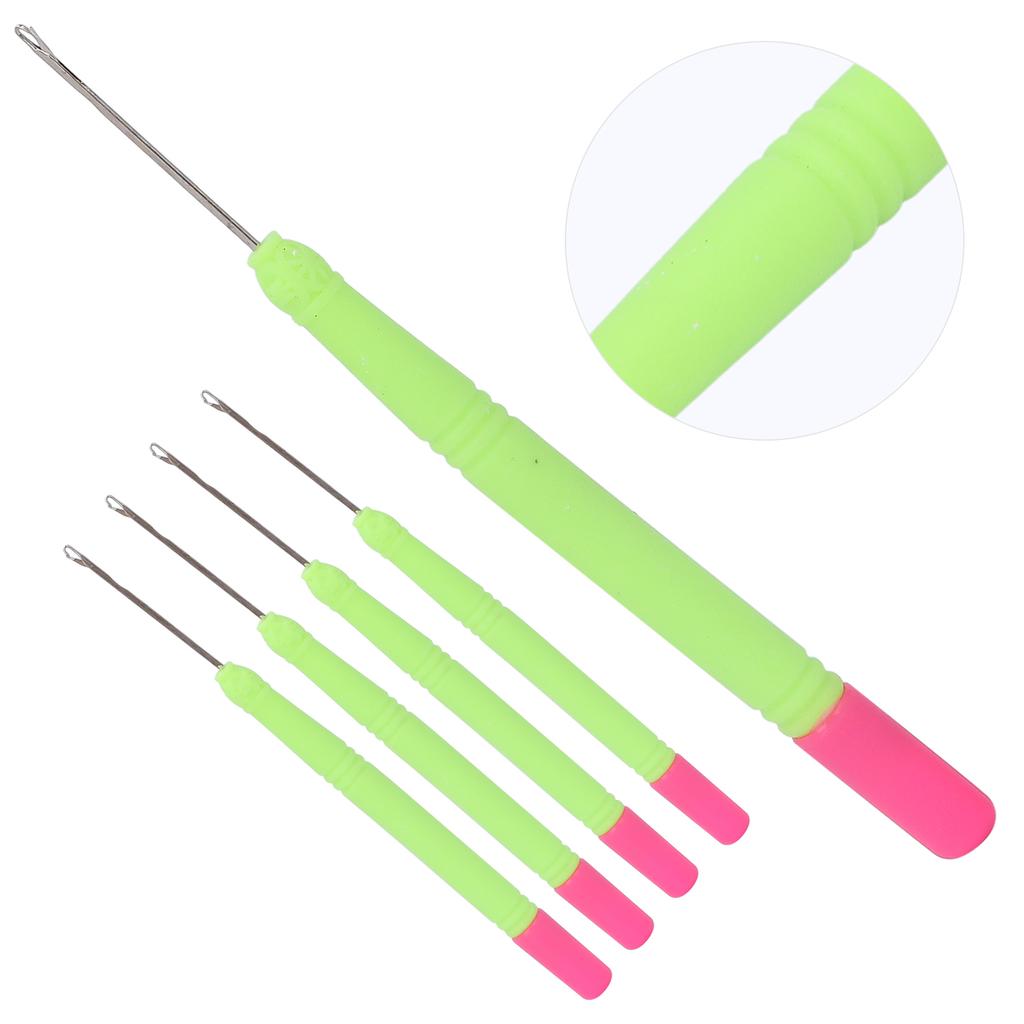 Plastic Hair Extension Crochet Hook Crochet Hair Tools Pulling Hook Needle for Braiding HairGreen
