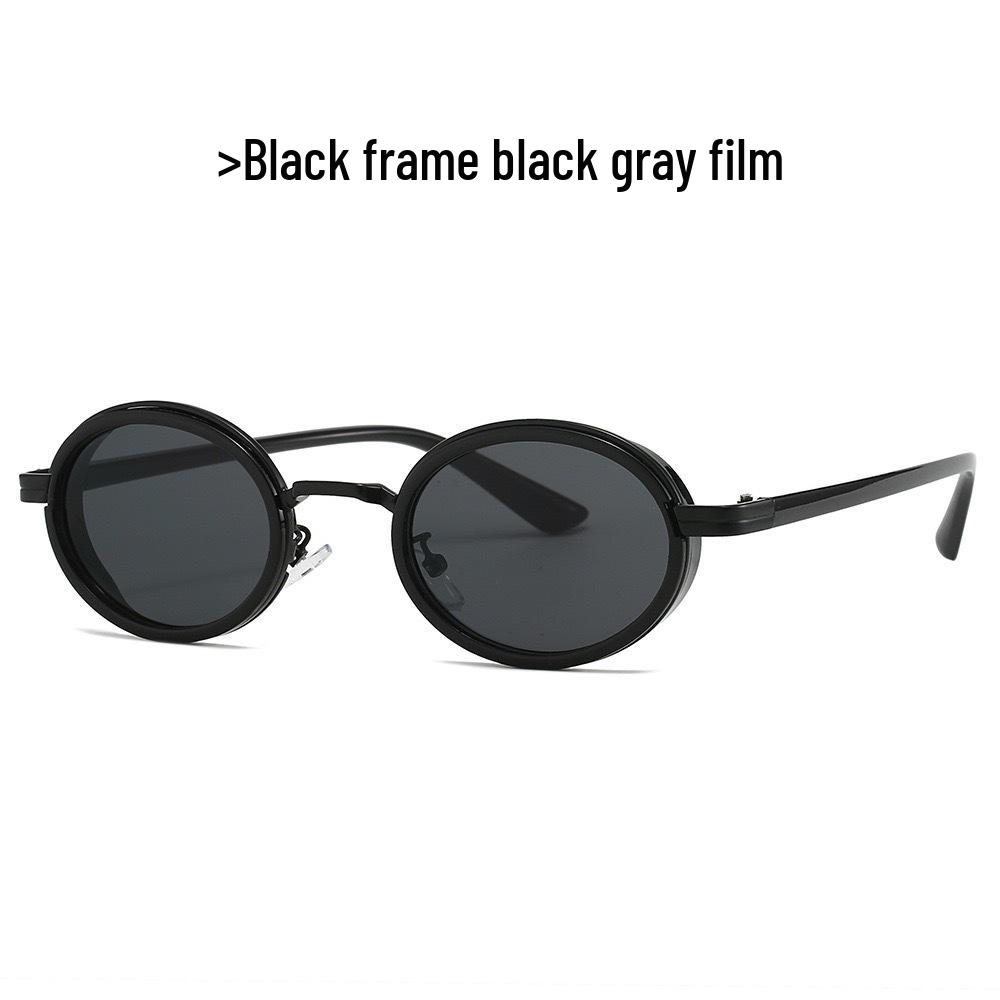 Metal Style Small Frame European & American Oval Sunglasses - UV Protection for Men & Women