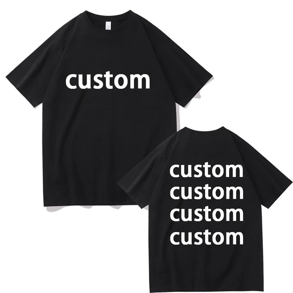 Fashion Brand Design Diy Custom Print T-shirts Men Women Hip Hop Rock Punk Vintage T Shirts Male Anime Casual Oversized Tshirt