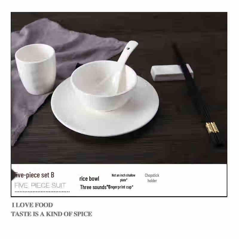 

Pure White Ceramic Tableware Set
