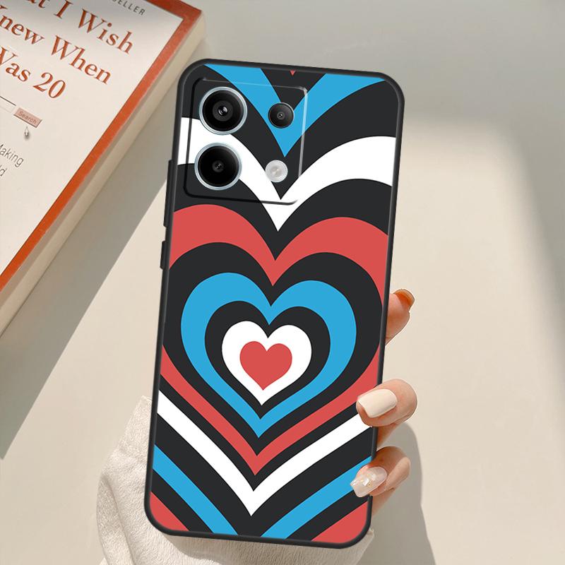 Latte Love Tunnel Brown Heart Funda For Xiaomi Redmi Note 13 10 11 12 14 15 Pro Plus Case For Redmi 15 15C 13C 12C 10C 14C