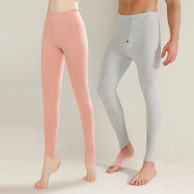 Antibakterielle Leggings aus Baumwolle mit hoher Taille für Herren und Damen - Dünn, Einfarbig, Warm, Große Herbsthose