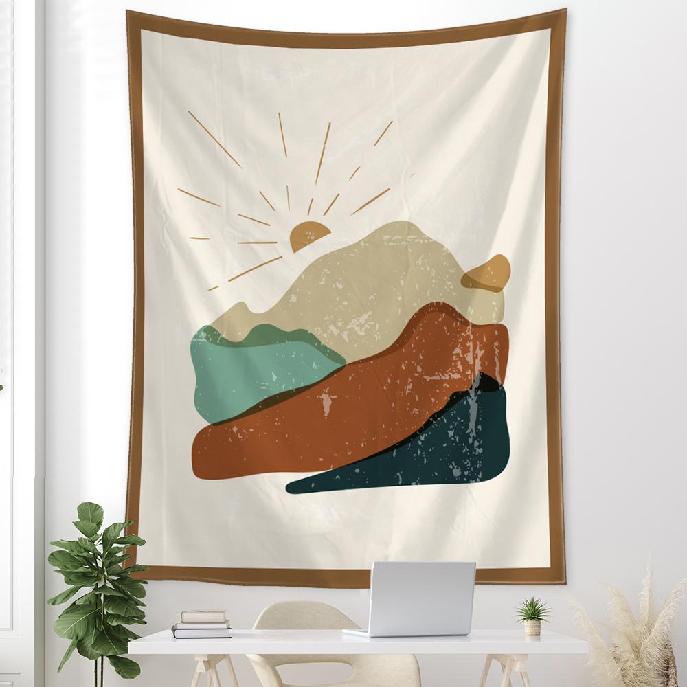 Tapestrie Ilustrație Abstractă Agățat de Perete Vrăjitorie Misterios Minimalist Hippie Pânză de Fundal Decor Acasă