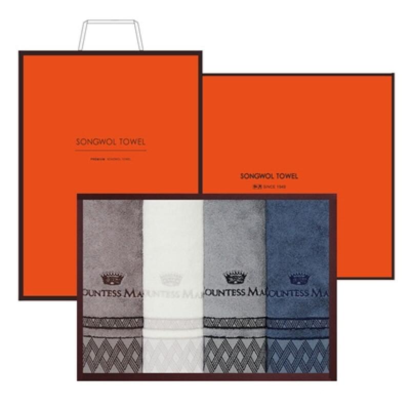 Songwol Countess Mara Class 210g Bamboo Yarn 100% 4-Piece Towel Set 1 set of all