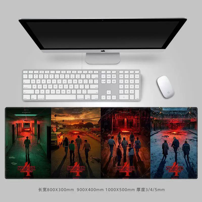 Premium Personalisierte Kreative Mauspads StrangerThings Leder-Mauspad Peripheres Computer-Tastaturpad Große Größe Büro-Schreibtischpad Tastaturpad