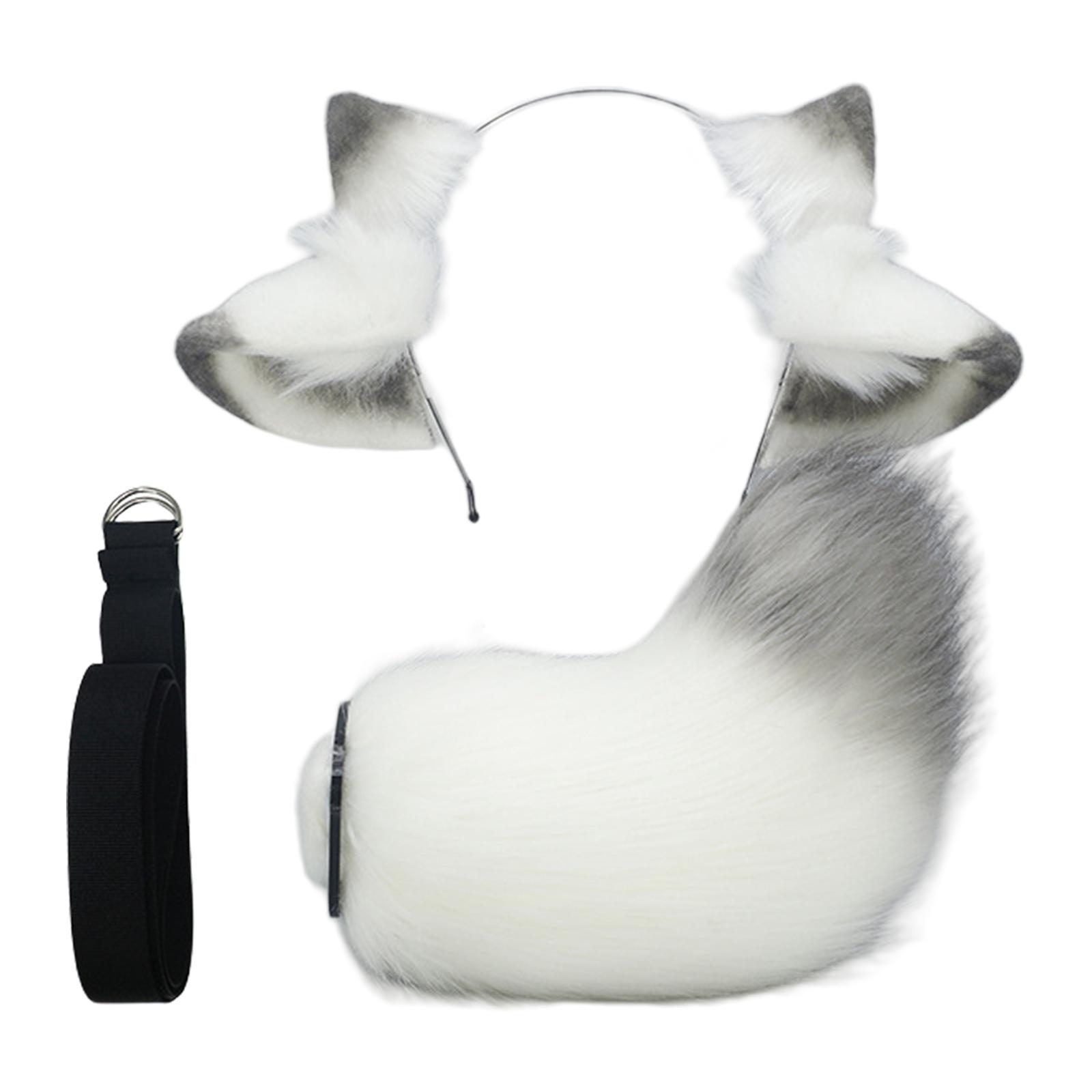 Sheep Cosplay Accessory with Sheep Tail Sheep Ear Headband Halloween Sheep Costume for Women Kid Adult Christmas Cosplay 4
