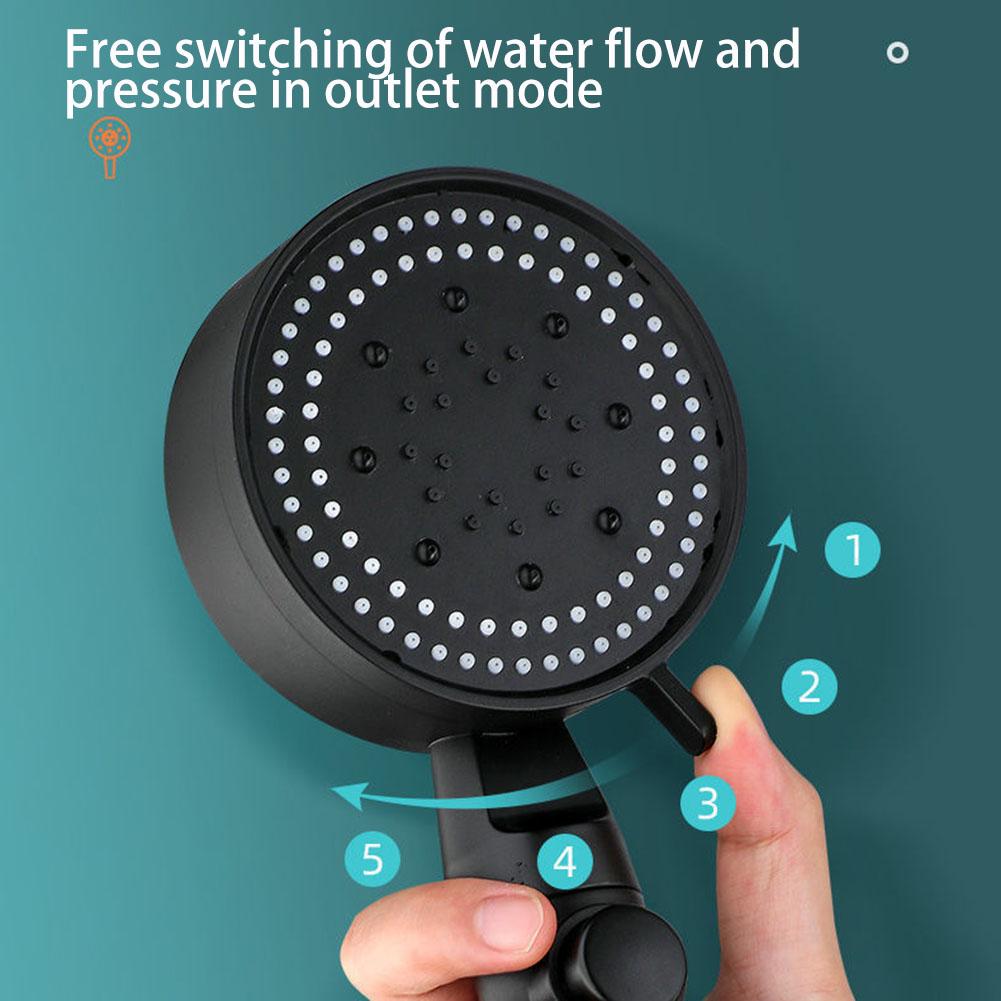 Buy 5 Modes High Pressure Handheld Shower Heads Water Saving Sprayer ...
