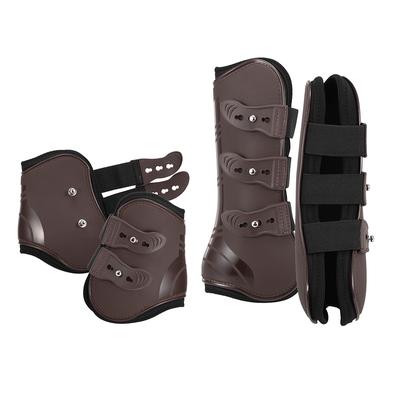 4 Stück vordere Hinterbeinstiefel, verstellbare Pferdebeinstiefel, Pferde-Vorder-Hinterbeinschutz, Reitsehne