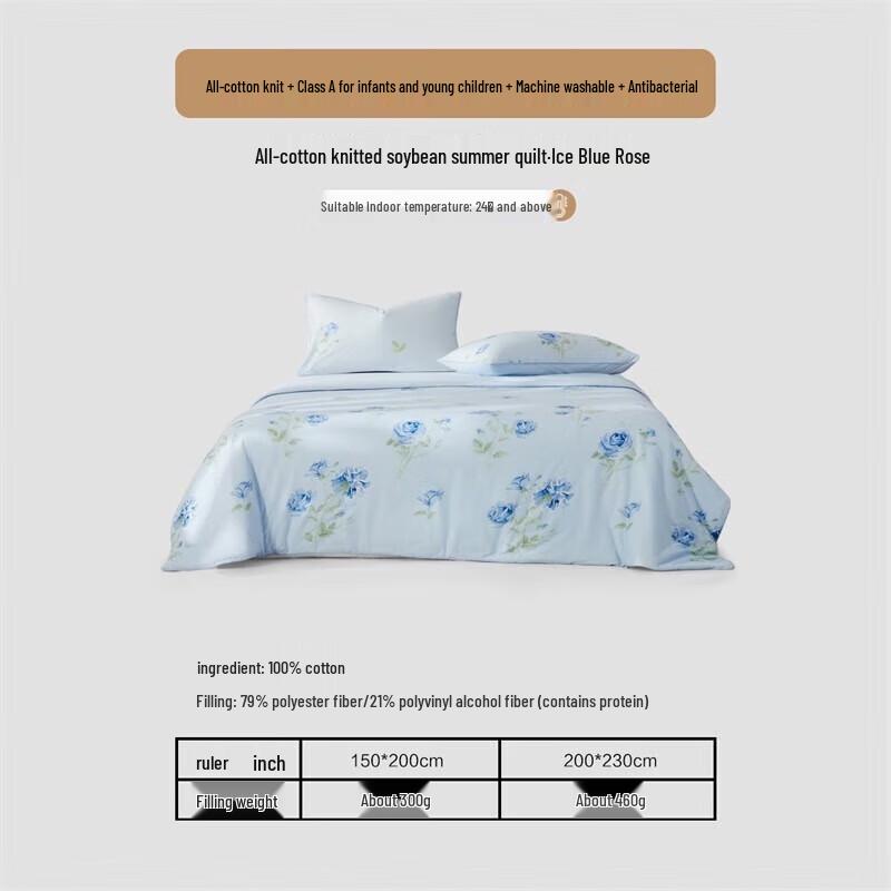 

Mercury Home Textiles Pure Cotton Soybean Fiber Summer Quilt