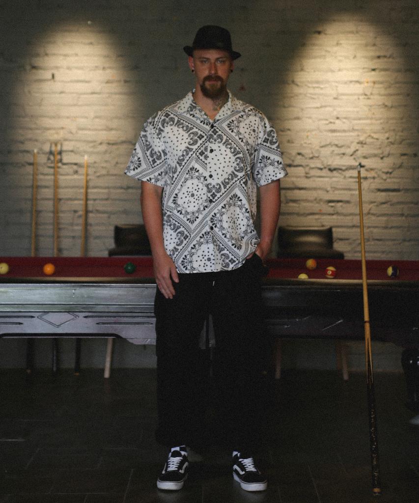 ROCKPSYCHO Summer Shirt Paisley / White