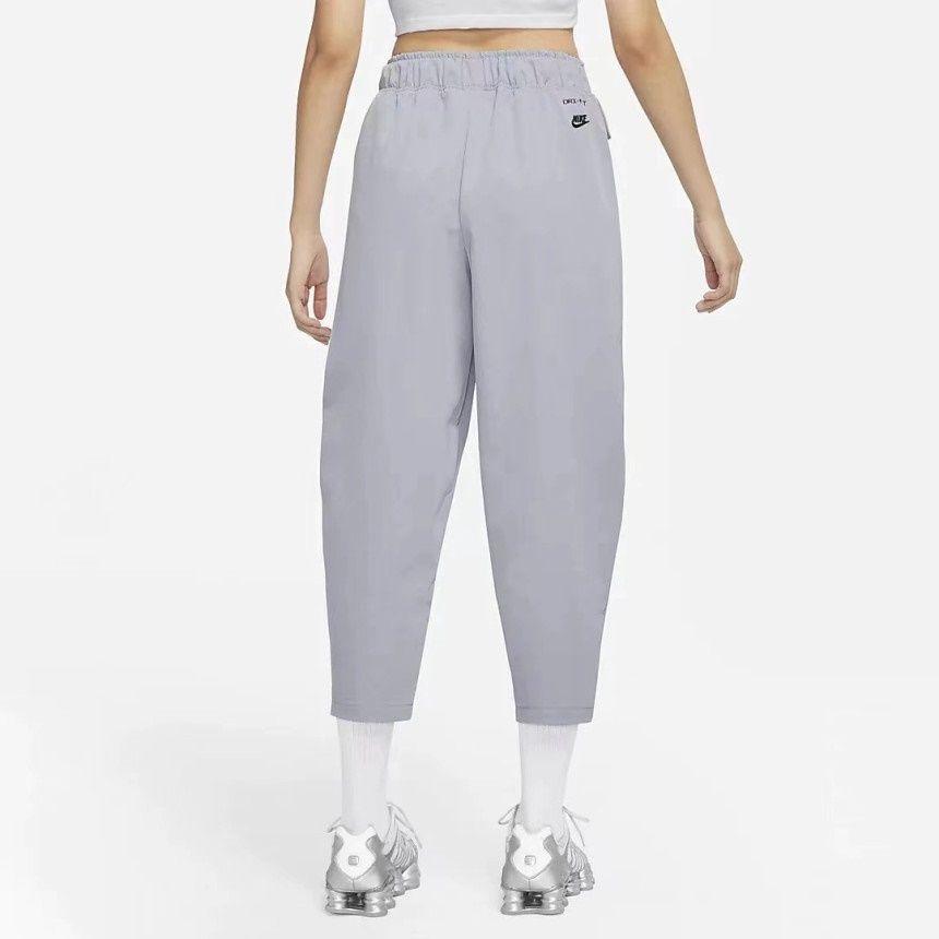 Nike Einfarbiges Logo-Print Lässige Gerade Hosen Damen Unterteile Grau DD4617-521