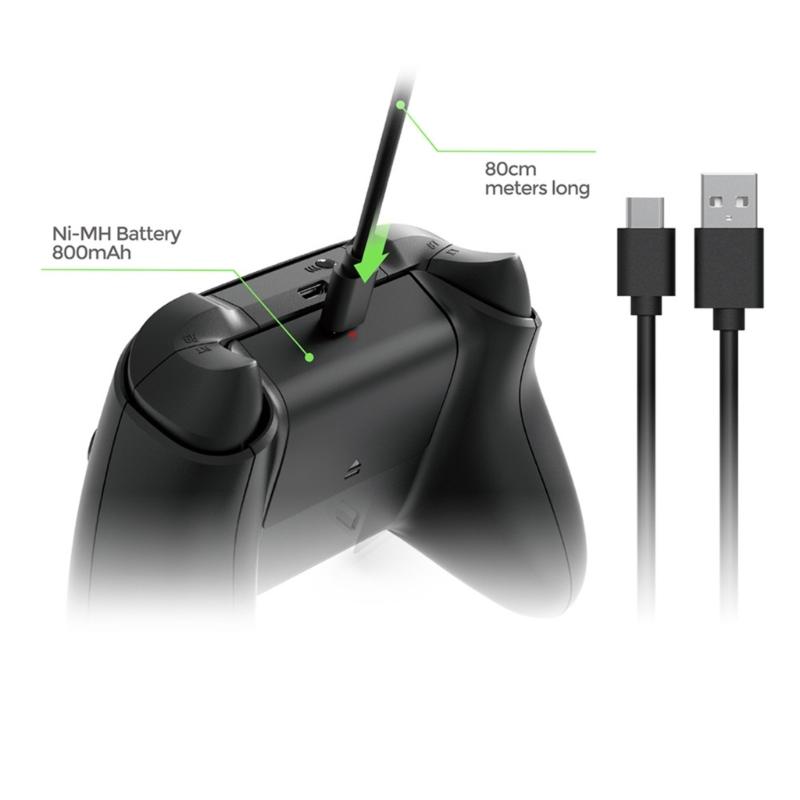 Game Controller Rechargeable Battery Pack for SeriesS Gamepad Batteries with Indicator Battery Pack and 80cm USB Cable