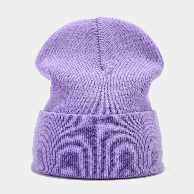 Solid Knitted Hat Winter Autumn Keep Warm Outdoor Women Men Wool Beanies Ear Gorras Ski Caps Cycling Hip Hop Skateboard Hat