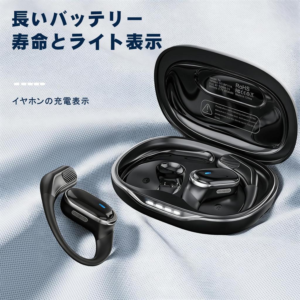 [2025 Upgraded] Wireless Bluetooth Earphones, Bluetooth Hi-Fi with Mic, 50 Hours of Playtime, Cordless, Automatic Pairing, ENC Noise Cancelling,