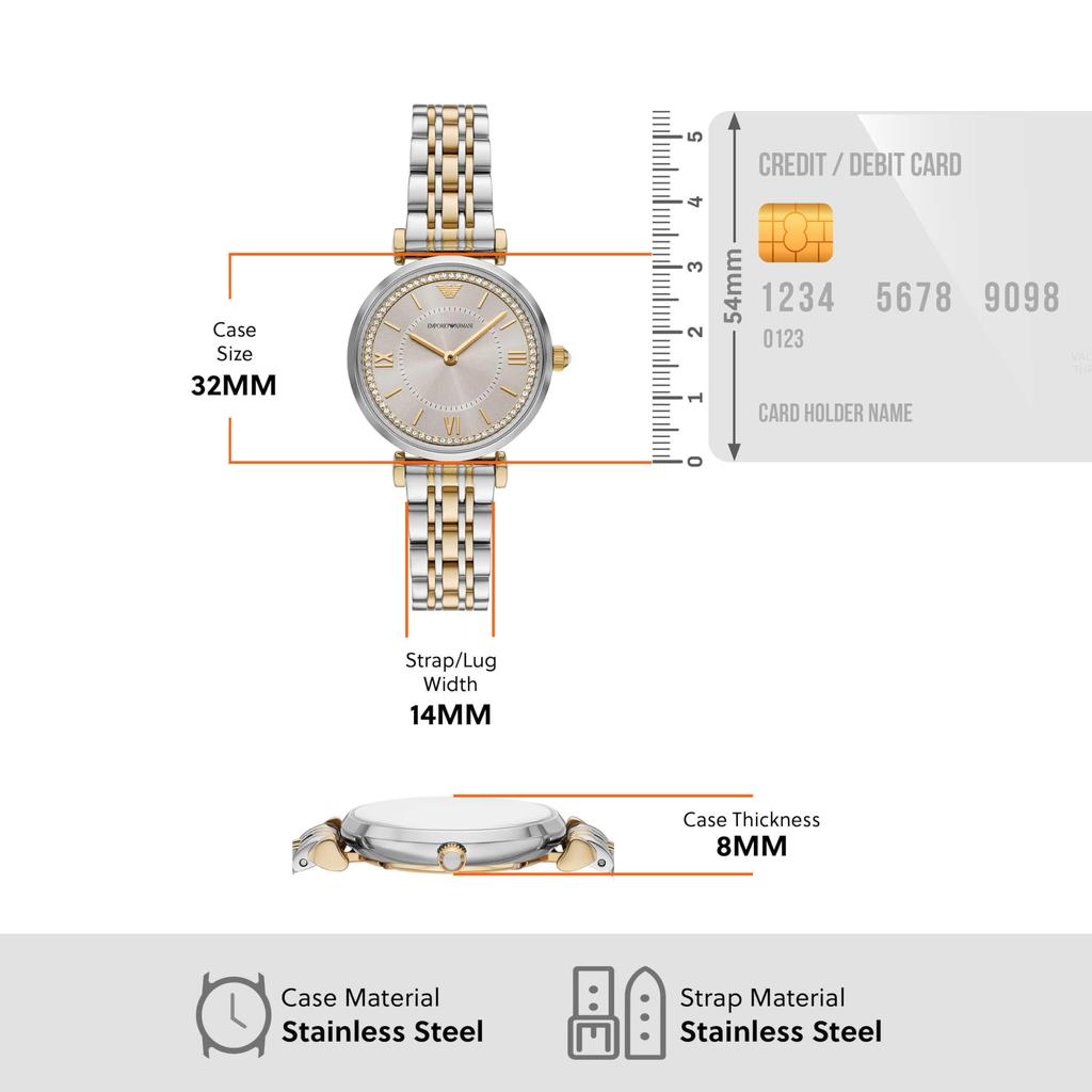 Emporio Armani AR11702 Multicolored Watch Women's