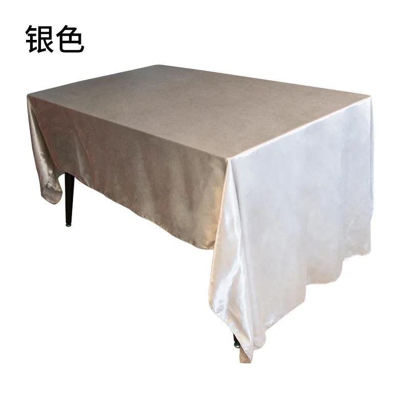 Tin Satin Square Tablecloth Wedding Banquet Decoration Silk Satin Wedding Restaurant Table Decoration Tablecloth